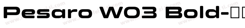 Pesaro W03 Bold字体转换